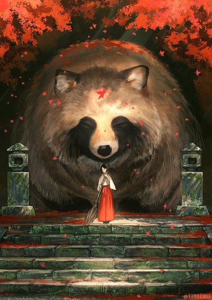 Японская художница Monokubo и ее позитивные миры с животными-гигантами Японская художница Monokubo и ее позитивные миры с животными-гигантами
