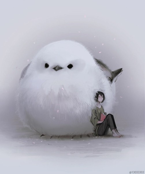 Японская художница Monokubo и ее позитивные миры с животными-гигантами Японская художница Monokubo и ее позитивные миры с животными-гигантами