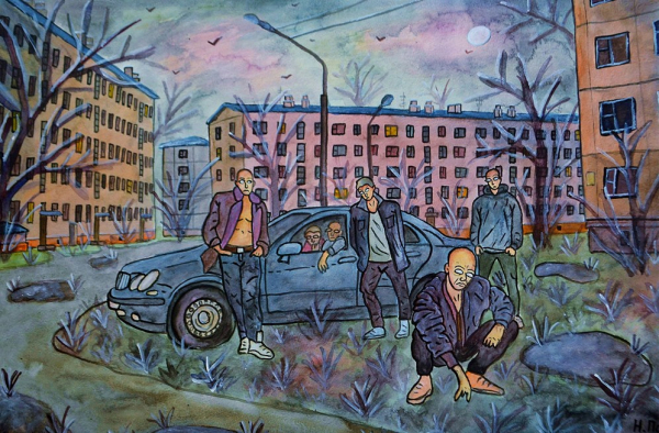 Омский художник Никита Поздняков, красные йоги и необычная повседневность