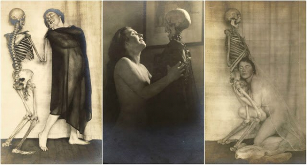 Дама со скелетом, сюрреалистический фотосет Франца Фидлера начала 1920-х годов