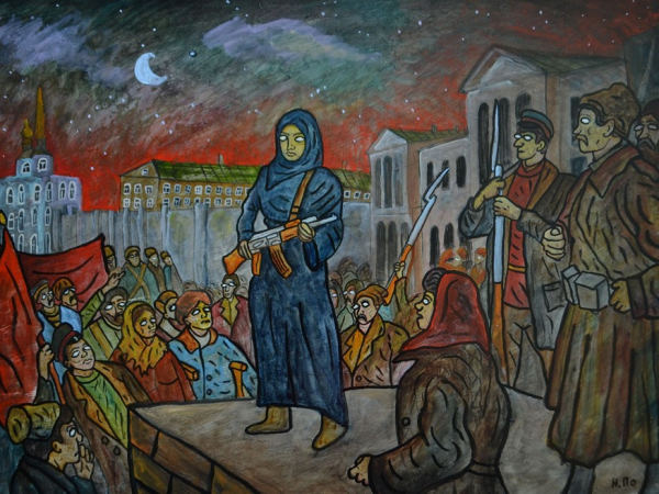 Омский художник Никита Поздняков, красные йоги и необычная повседневность