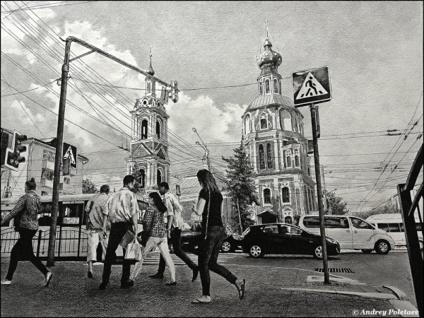 Фотореалистичная живопись шариковой ручкой от Андрея Полетаева