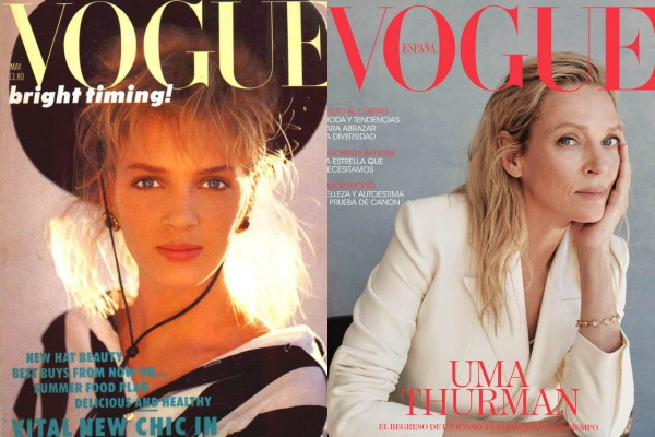 Ума Турман: от первой обложки Vogue в 15 лет до возвращения через 40 лет