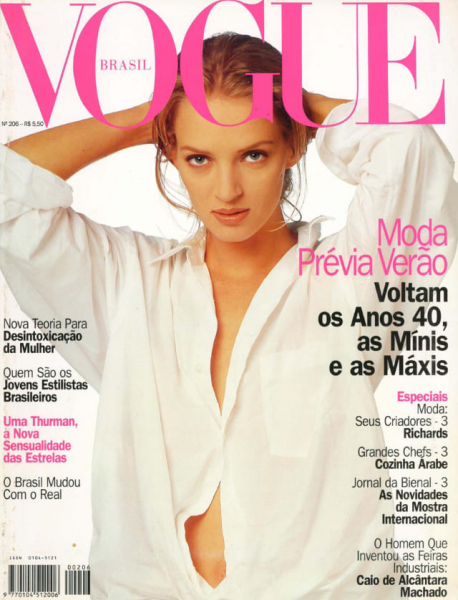 Ума Турман: от первой обложки Vogue в 15 лет до возвращения через 40 лет