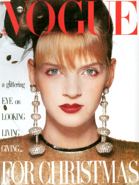 Ума Турман: от первой обложки Vogue в 15 лет до возвращения через 40 лет