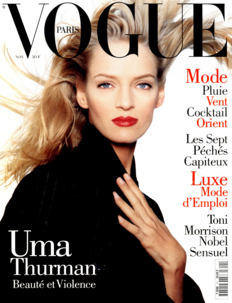 Ума Турман: от первой обложки Vogue в 15 лет до возвращения через 40 лет