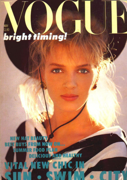 Ума Турман: от первой обложки Vogue в 15 лет до возвращения через 40 лет