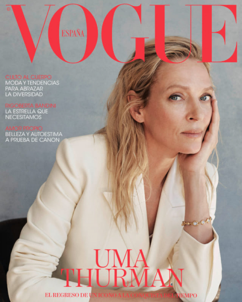 Ума Турман: от первой обложки Vogue в 15 лет до возвращения через 40 лет